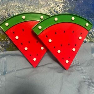 LED Watermelon Slice Shaped Lights, used as decorative lamps or nightlights